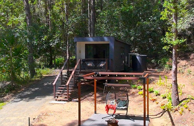 Sunset Ridge - King Bed Cabin nestled at the base of Tamborine Mountain.