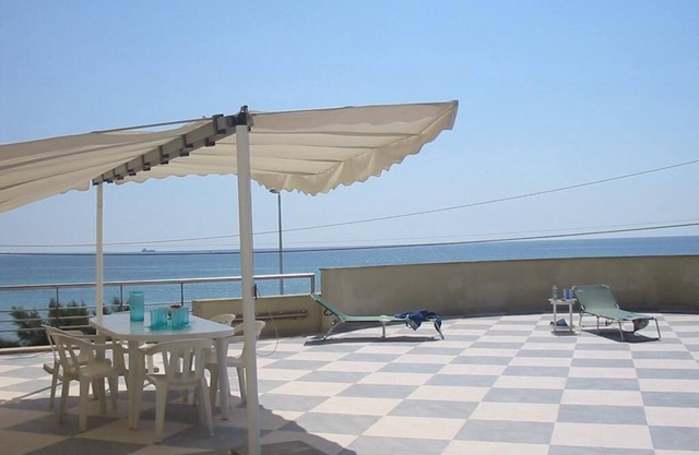 Terrace overlooking the Mediterranean Sea