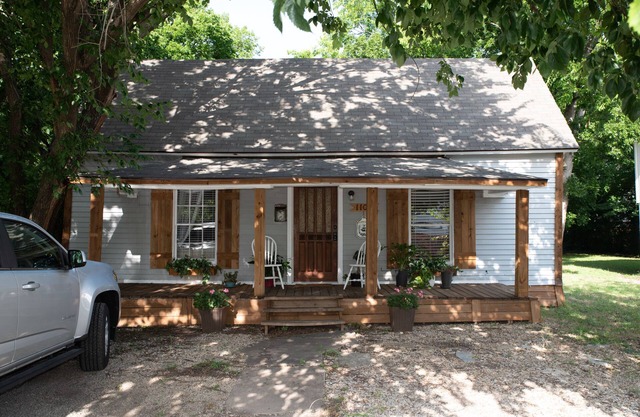 The Farm House sits on a large lot near downtown Mckinney