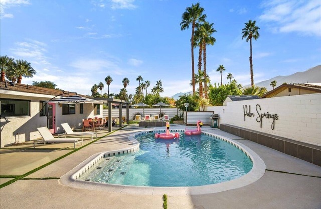 The Pink+Palm Poolside Retreat w/Amazing Mountain Views!