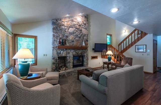 The Rushes 2BR Condo with Lake View, Fireplace, & Indoor Pool
