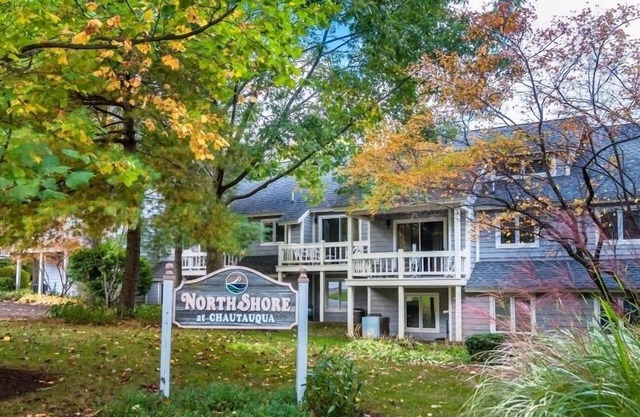 This is a timeshare condominium complex located on the northern end of Chautauqua Institution at 20 Elm Lane.