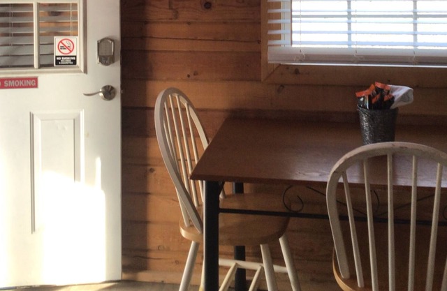 This log cabin is private and the perfect place to rest and recharge. T