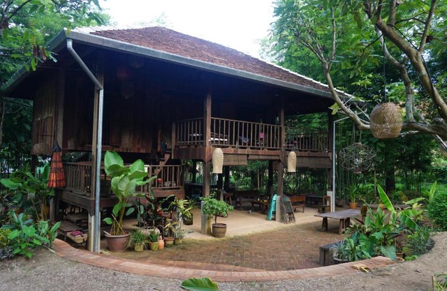 Traditional Lanna house near hot spring