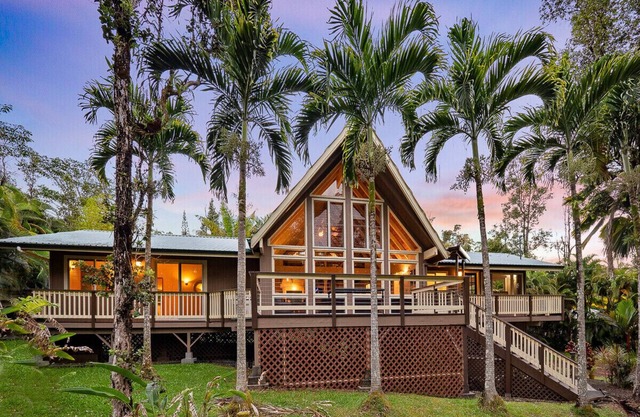 Tropical, Hawaiian-style A-frame Home