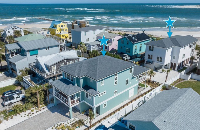 Two Luxury Home Complex, Oceanfront, Brand New and Custom, Views, Gourmet Kitchens, Arcade, Fire Pit