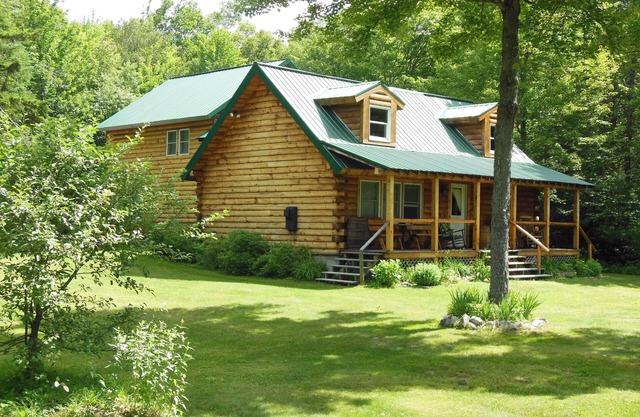 Unique Log Cabin in a Private White Mountain Setting with Spectacular Views