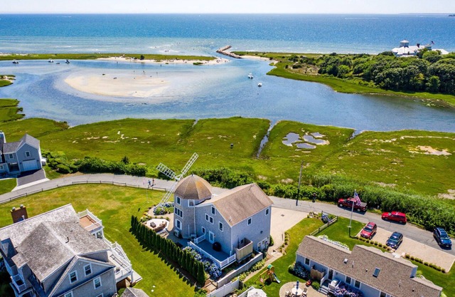 Unique oceanfront windmill with breathtaking views of Nantucket Sound.