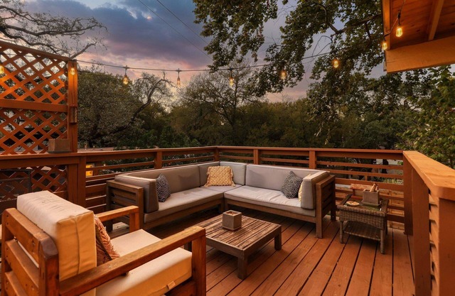 Updated duplex in Barton Hills with open kitchen, great patios. Fenced yard.