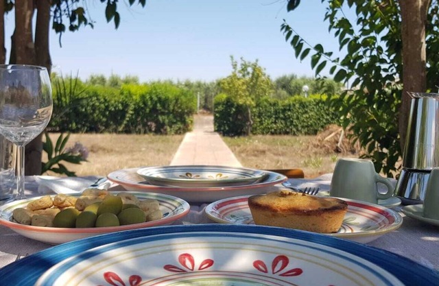 Villa among olive groves near the sea