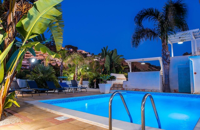 Villa with pool sleeps 10 150 meters from the beach car hire wifi or