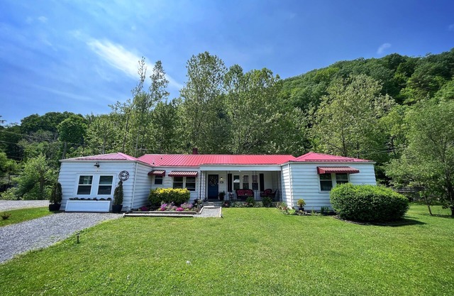 Virginia Creeper Trail in Front Yard, Deck overlooking the River in Back Yard!