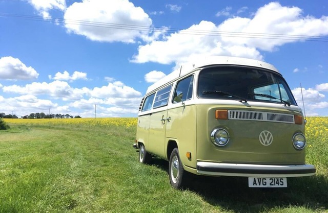 VW classic campervan, original interior, Kent hire