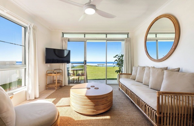 Wake up to unobstructed views of Lennox Head’s Seven Mile beach.