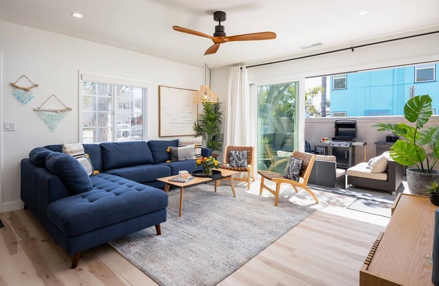 Walk to Beach! Family Home w/Courtyard & Fire