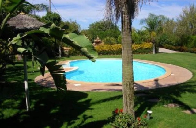 With pool, garden, barbecue and lake