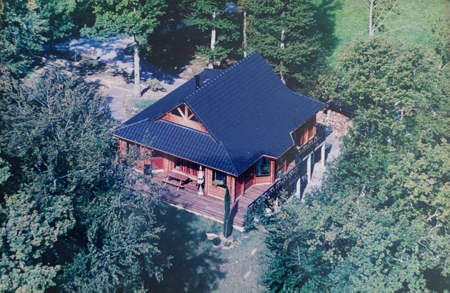 Wooden chalet with Pyrenees view