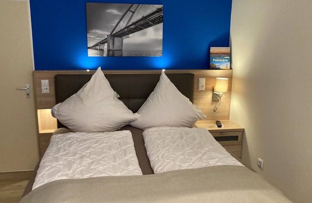 Your apartment with a wonderful panoramic view of the Burgtiefe marina