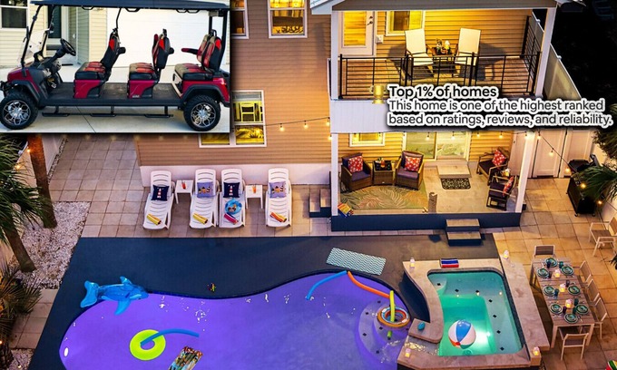 Crystal Beach Apartment | #1 Destin home, Saltwater spa & pool, Beach@2min walk, Golf cart