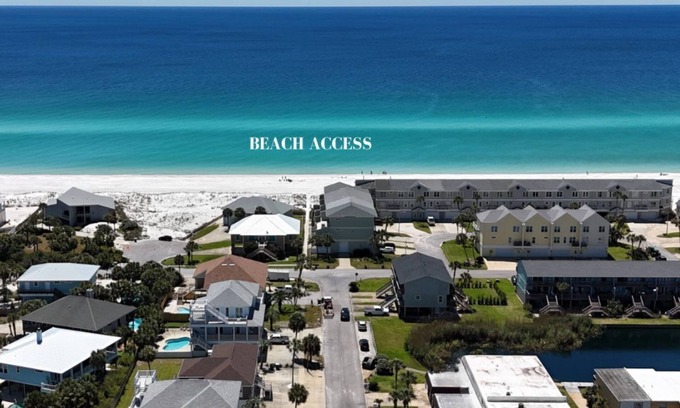 Pensacola Beach House | 2-Bedroom Retreat steps from the Beach – Family-Friendly, Outdoor Dining!