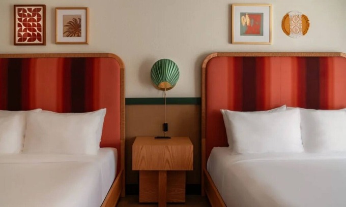 Palm Springs Hotel | 2 Vibrant Units w/Balcony & Stunning Mountain Views | Pool | Free Parking
