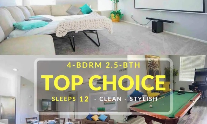 North Las Vegas House | ๐2400sf๐ 4BR/3BR๐6beds๐,15min Downtown/Strip,Home Theater,Games,BBQ and moree!