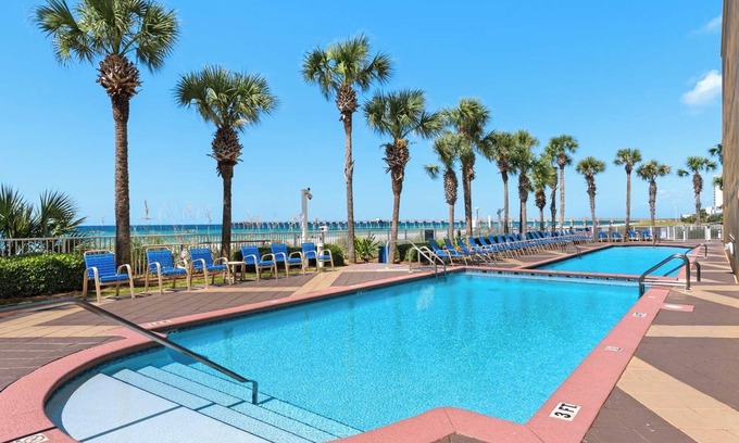Panama City Beach Condo | 2BR Beachfront w/Gym, Pool, Grill + Free Tickets: Dolphin Cruise & More!