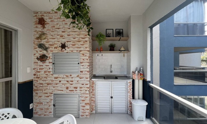 Itapema Apartment | 3 Rooms by the Sea with Wifi and air conditioning