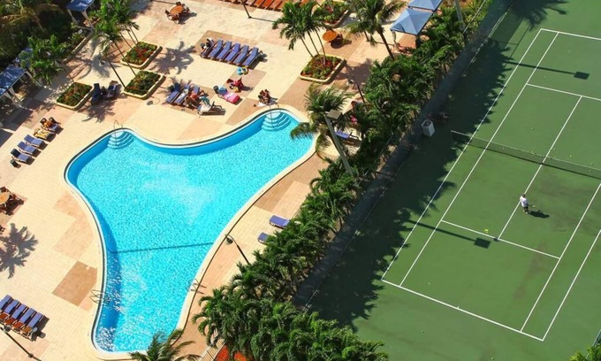 Sunny Isles Beach Condo | 302 - Beautiful view of pool and gardens! Walk to beach!