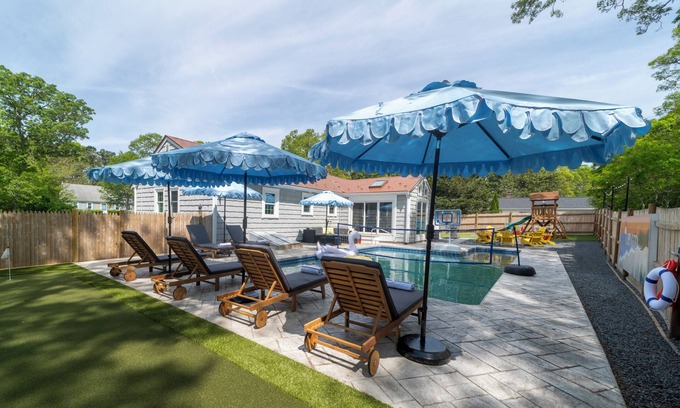 Northwest Harwich House | 4-King Beds in Cape Cod Heated Pool Putting Green Game Room Speak Easy Skeeball