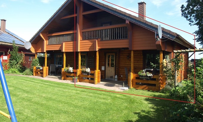 Stutebull House | 4 star log houses with sauna/fireplace near Schlei u. Baltic Sea near Kappeln