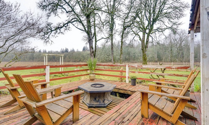 Cornelius House | 5 Mi to Hillsboro: Vintage-Style Home w/Fire Pit