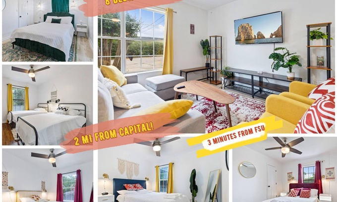 Griffin Heights House | 8 BEDROOMS - Luxury ModernHomes - Next to FSU - CENTRAL- COMFY - Near Downtown