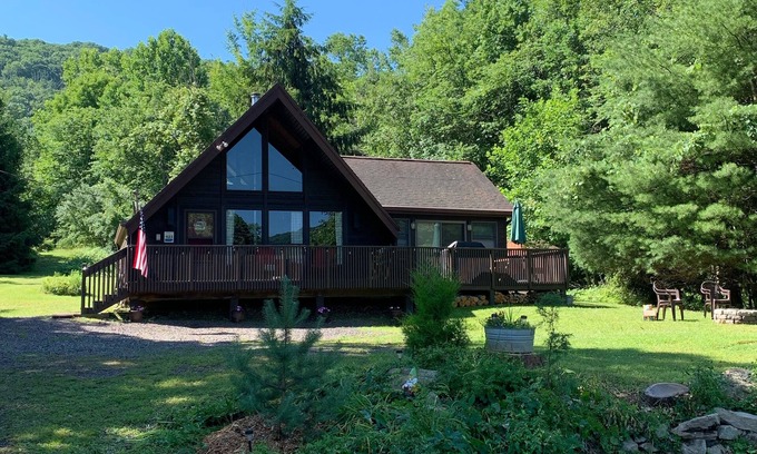 Beach Haven Cabin | A-Frame cabin off private lake in Bloomsburg, PA