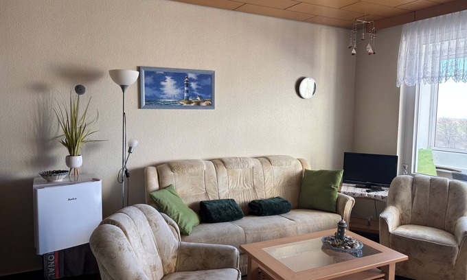 Duhnen Apartment | Apartment 'Dargies' with Sea View, Balcony and Wi-Fi