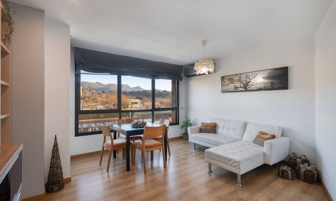 Olvan Apartment | Apartment 'Niu Turistic Olvan' with Mountain View, Balcony and Air Conditioning
