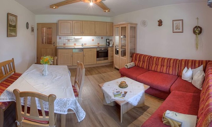 See Apartment | Apartment Teisenberg, adjoining house, 2 pers, terraces east and west side, 54 sqm