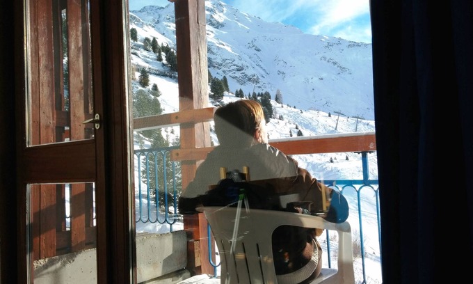 Arc-2000 Apartment | Arc 2000, studio direct access to tracks, South balcony