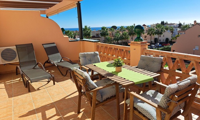 El Faro Apartment | Attic, large terrace. 2 Km. from Fuengirola. Wyndham Resorts Mijas-Costa area.