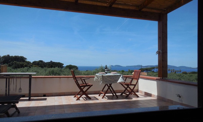 Alghero Apartment | ATTIC STUDIO APARTMENT WITH LARGE VERANDA OVERLOOKING THE SEA