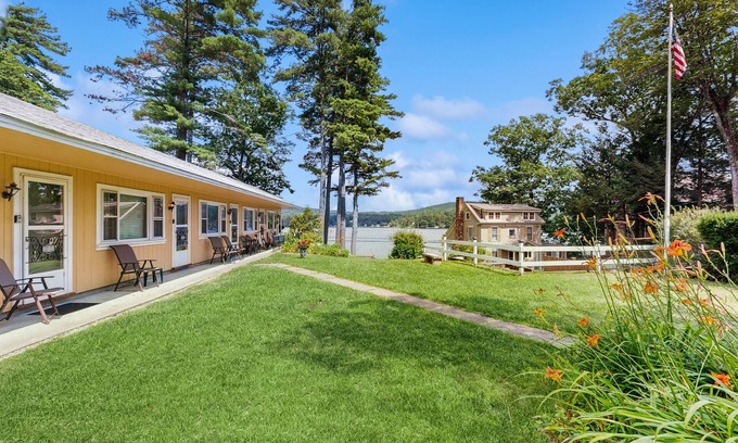 Alton Bay House | Attractive & convenient studio steps to water w/WiFi, water views, & kitchenette