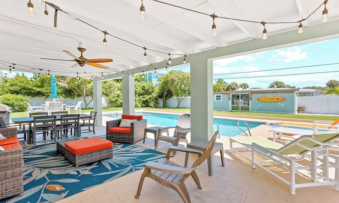 Cocoa Beach House | Beach House - 1/2 Block to Beach, Hot Tub, Heated Pool