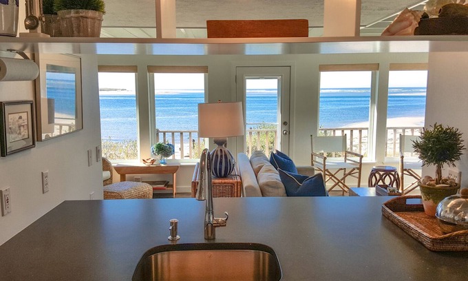 Happy Camp Hideaway Cottage | Beachfront home with private yard and Unbeatable Bay and Ocean views!