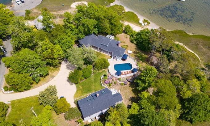 South Orleans House | Beam Reach: 137-O Orleans Oasis on Pleasant Bay, Estate with 2 homes & heated pool