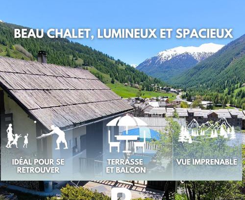 Abries Ski Chalet | Beau chalet 15p - Abriès - Parc naturel du Queyras