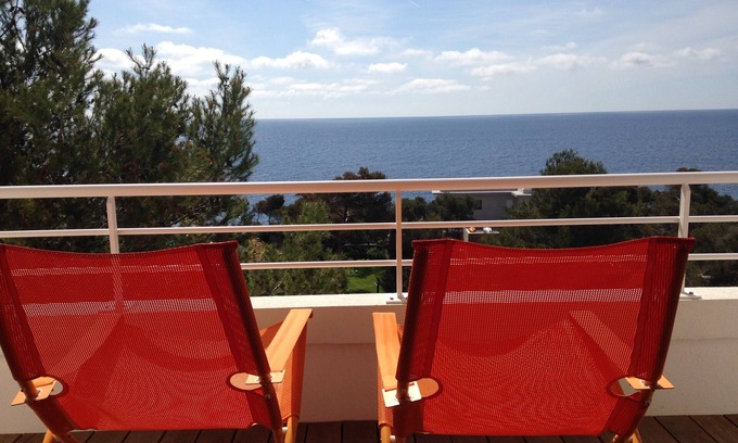 Saint-Raphael Apartment | Beautiful 3 rooms with sea view, air conditioning, internet, pool, 4-6