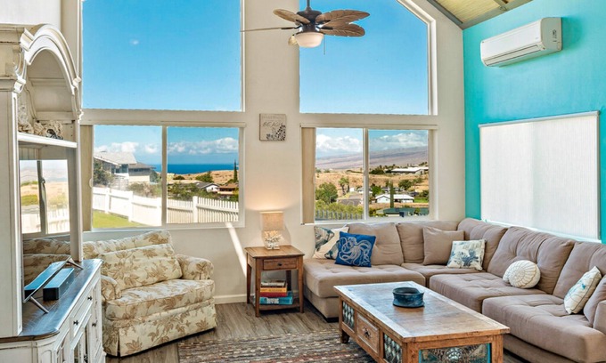 Waikoloa House | Beautiful home with incredible views, large deck & yard, pool, private hot tub