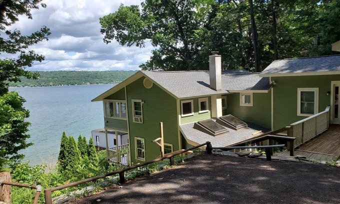 Northwest Ithaca House | Beautiful Ithaca Lake House with Spectacular Views, Private Beach & Docks