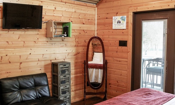 Pipe Creek Cabin | Beautiful Log cabin overlooking a meadow