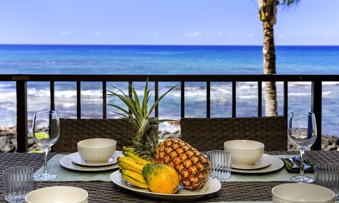Kailua-Kona Condo | Beautiful Oceanfront Kona Bali Kai Unit #203 Two Bedroom Condo now with A/C!